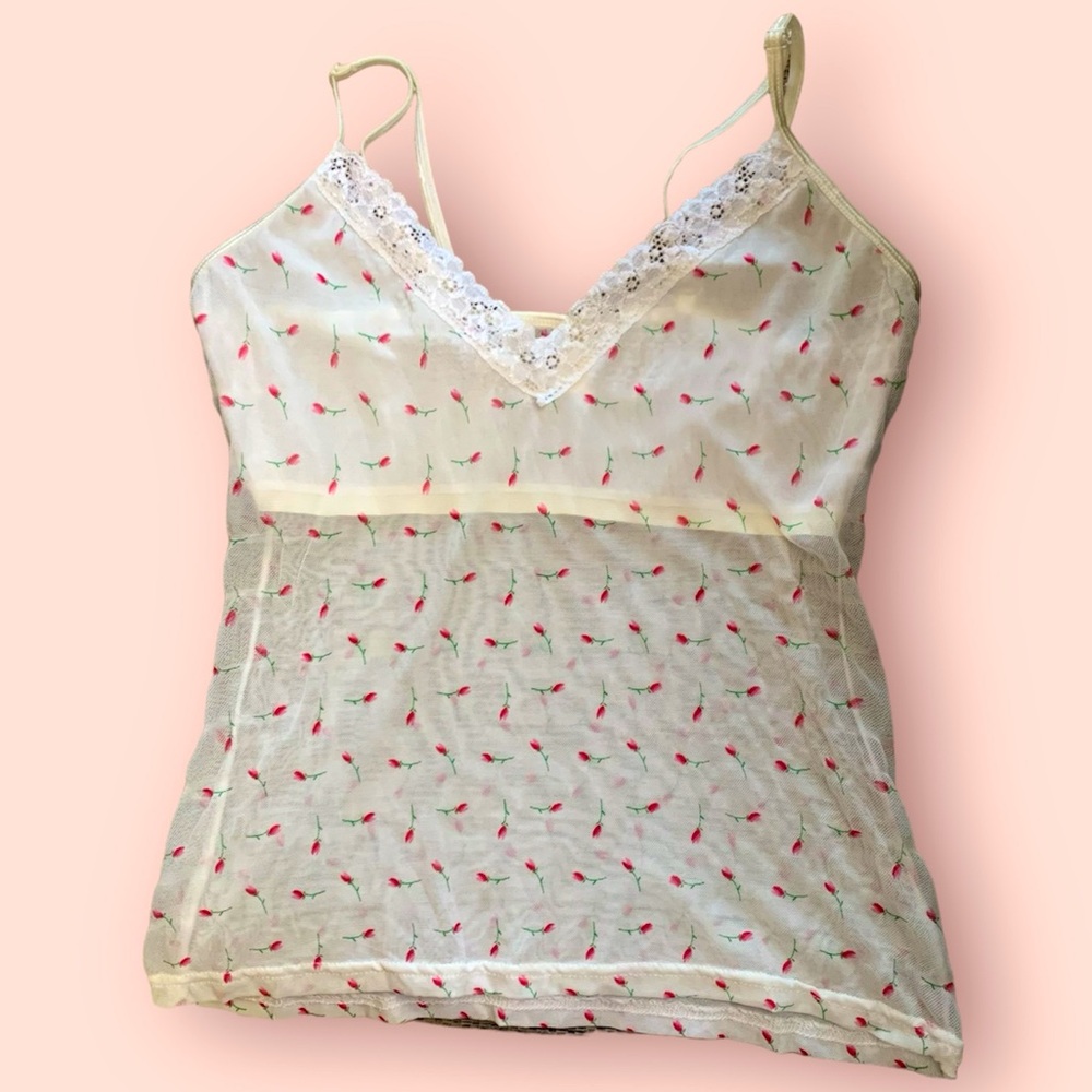 Vintage Women’s Rosette Rose camisole